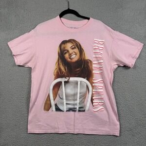 Britney Spears‎ Pink Graphic T-Shirt Y2K Baby One More Time Concert Size Large